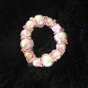 Stella & Dot Girl’s Allie Pearl and Ribbon Bracelet